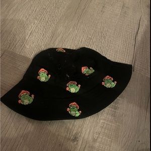 Frog And Mushrooms Bucket Hat Worn But Good Quality From Hot Topic